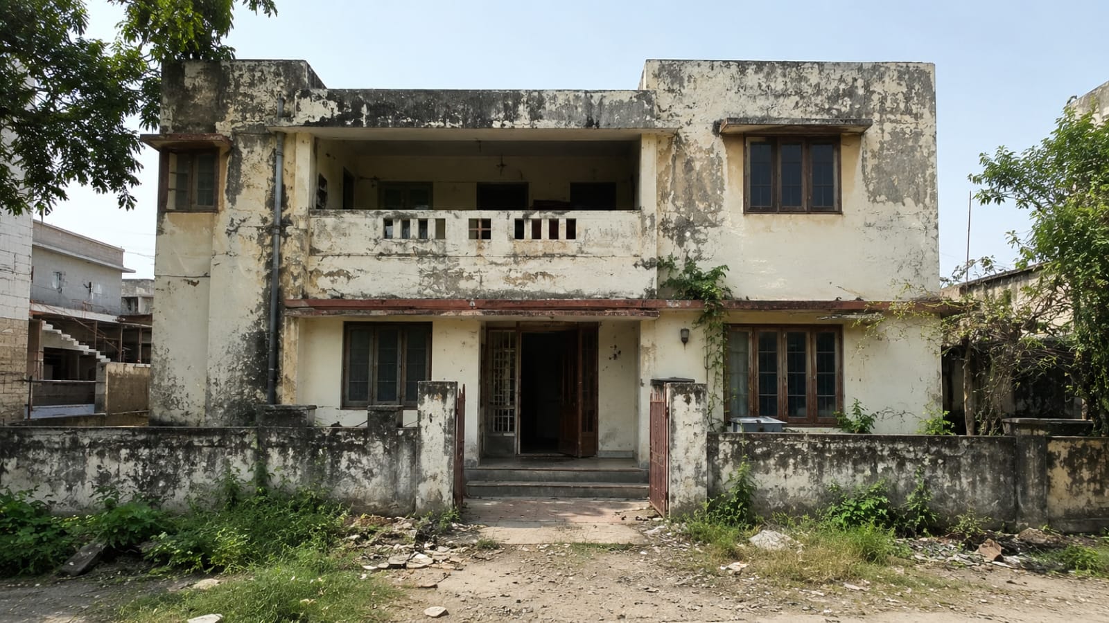 Building exterior before renovation by Nivetha Construction