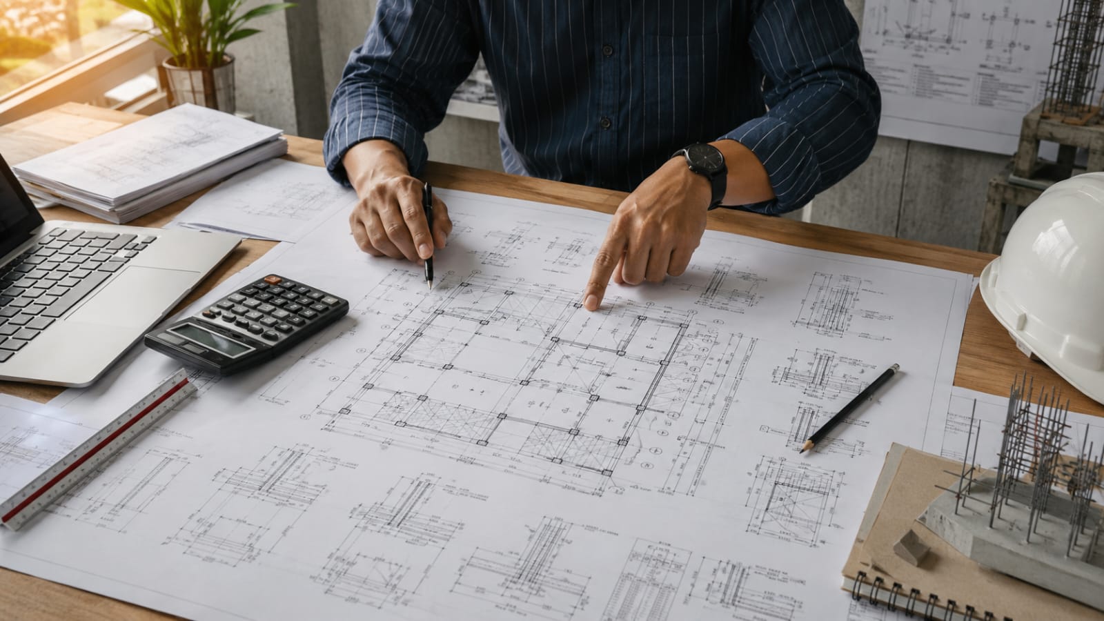 Structural engineering plan for a building